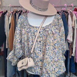 FREE PEOPLE FLORAL TOP